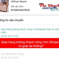 Giao hàng không thành công trên Shopee có giao lại không?