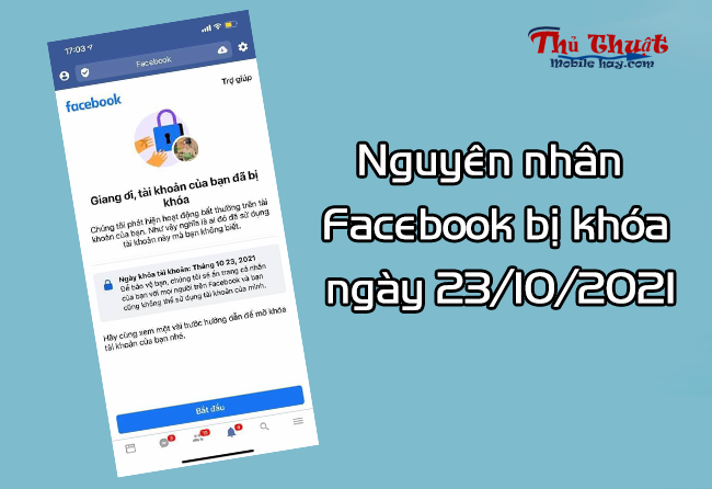 Cách mở khóa Facebook bị khóa ngày 23/10/2021