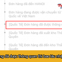 Đơn hàng đã được thông quan thì bao lâu nhận được?