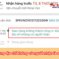 Đúng địa chỉ không có người nhận là sao? Có giao lại không?