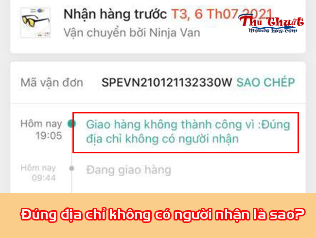 Đúng địa chỉ không có người nhận Đúng địa chỉ không có người nhận