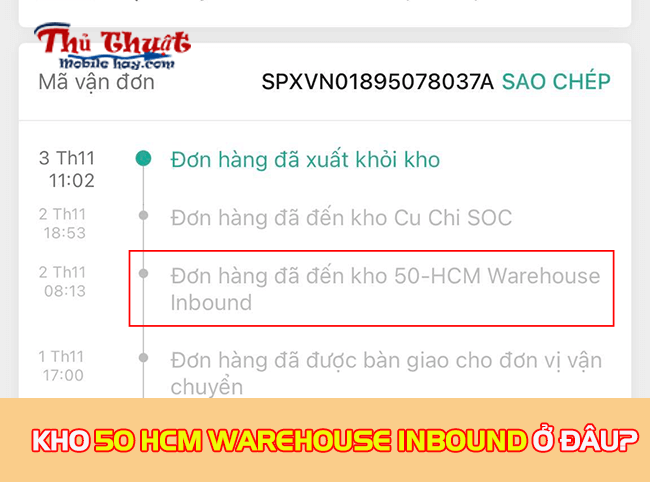 kho HCM Warehouse inbound