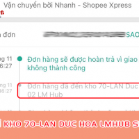 Xem nhanh địa chỉ kho 70-lan duc hoa lmhub Shopee