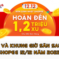 Mã và khung giờ săn sale Shopee 12/12 năm 2022