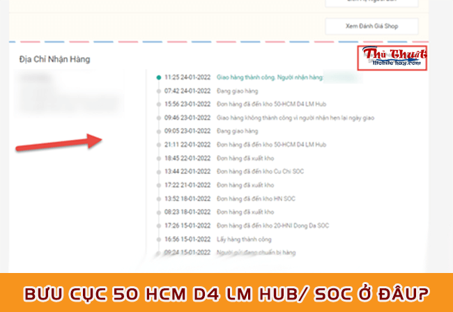 Cập nhật chính xác bưu cục 50 HCM D4 Lm Hub/ SOC ở đâu?
