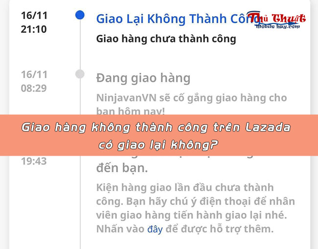 giao hang khong thanh cong tren lazada co giao lai khong?