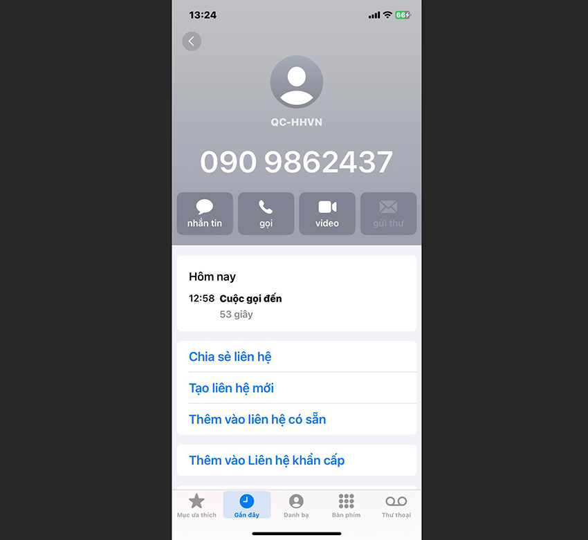 Số điện thoại QC-HHVN đang gọi ra làm phiền