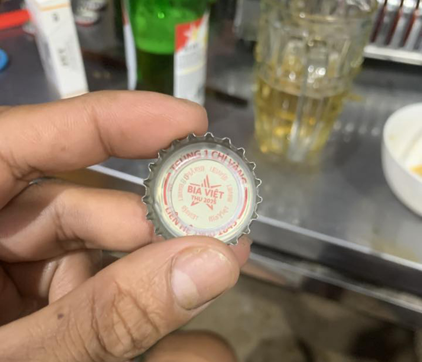 Nắp bia Việt trúng thưởng 1 chỉ vàng