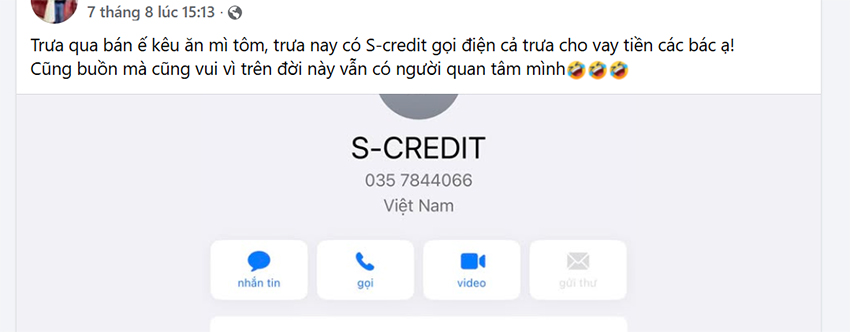 S-CREDIT gọi điện