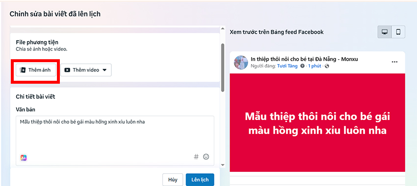 Cách viết text trên nền đỏ kèm hình ảnh trên Facebook