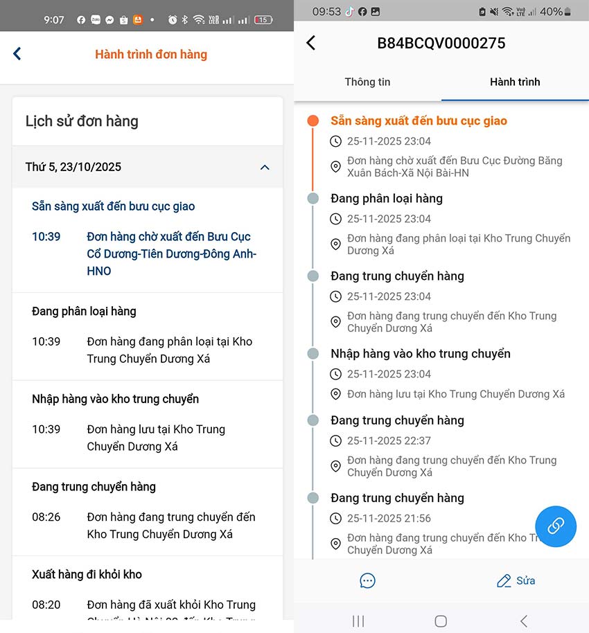 Kho trung chuyển GHN Dương Xá