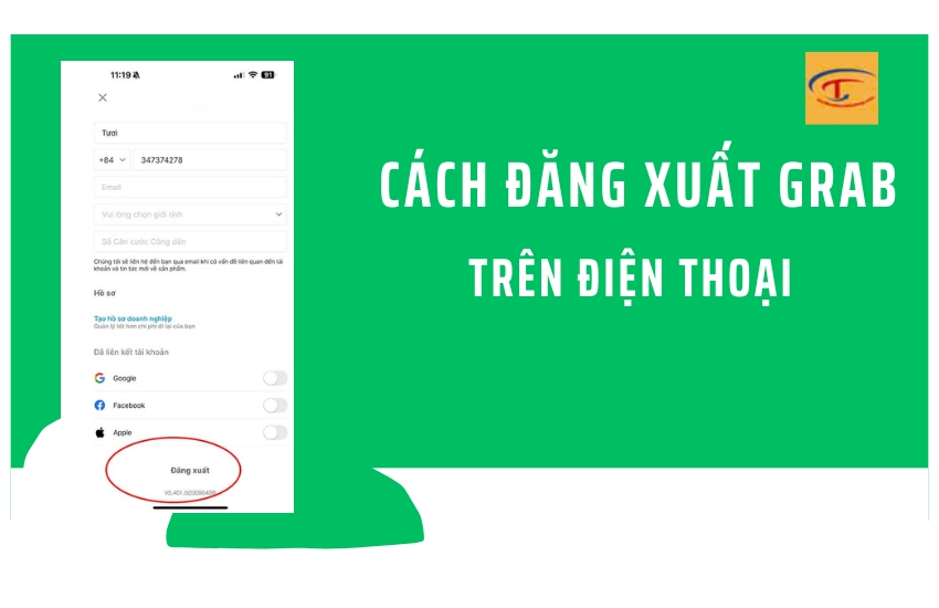 Cách đăng xuất Grab trên điện thoại