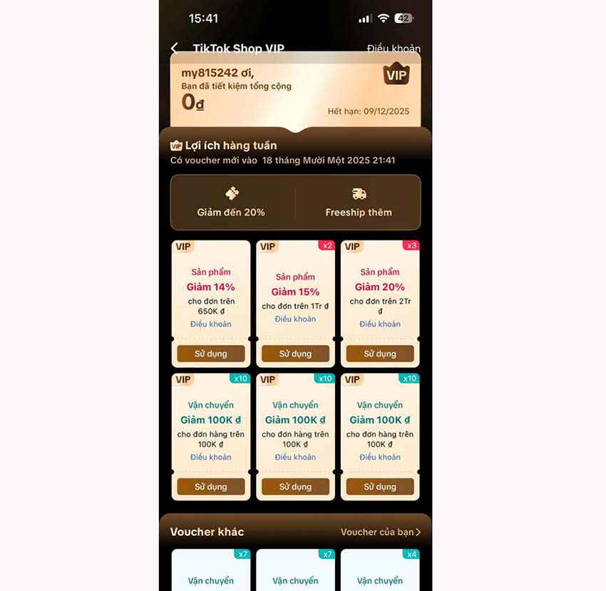 Mã giảm giá Tiktok Shop vip