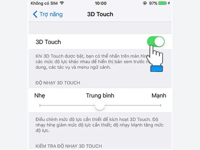 Bật 3d Touch Iphone 11