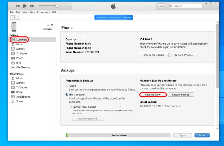 Cách Backup Iphone Bằng Itunes Cách Backup Iphone Bằng Itunes