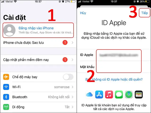 Cách Đăng Nhập Icloud Trên Iphone