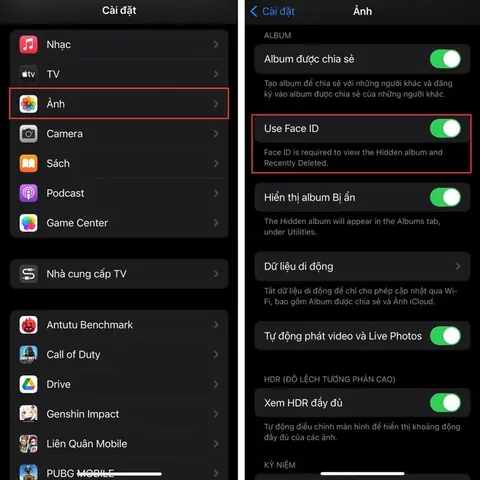 Cách Khoá Album Ảnh Iphone