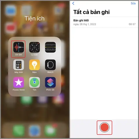 Cách Thu Âm Trên Iphone