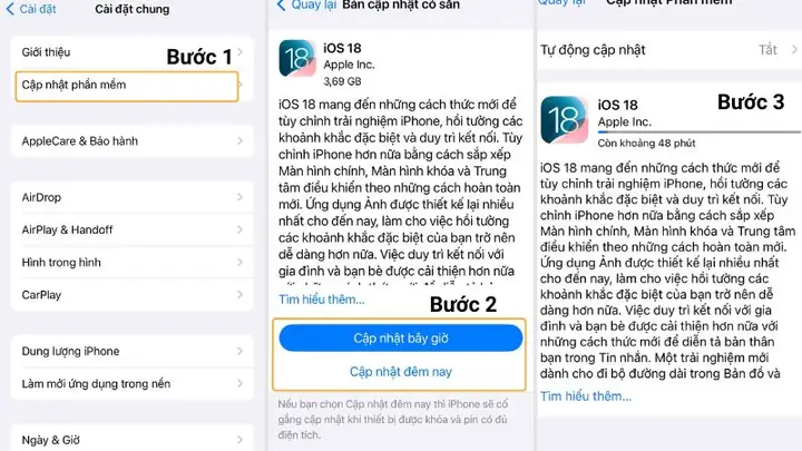 Cập Nhật Phiên Bản Iphone