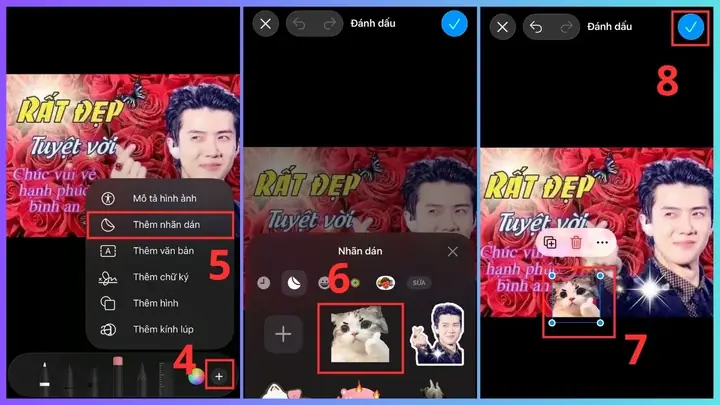Chèn Sticker Vào Ảnh Iphone