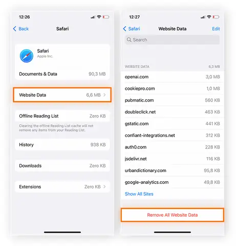 Clear Cache Data On Iphone