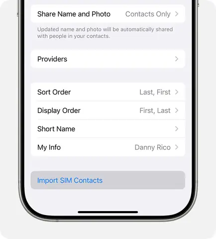 Copy Contacts To Sim Iphone