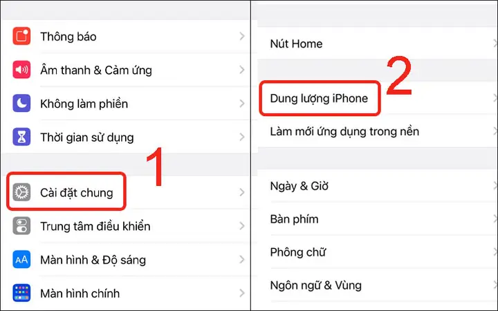 Dung Lượng Iphone Bị Đầy