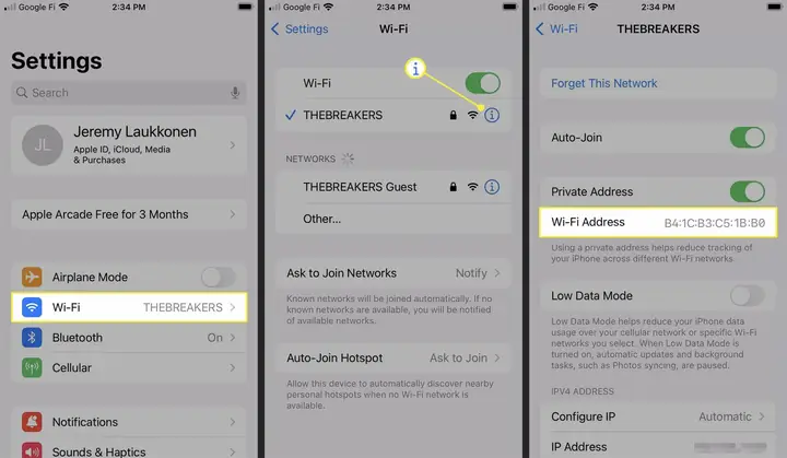 Find Mac Address On Iphone