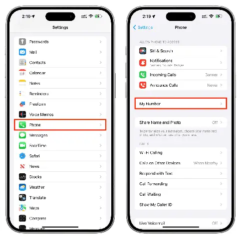 Find Your Number On Iphone
