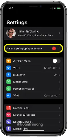 Hoàn Tất Thiết Lập Iphone
