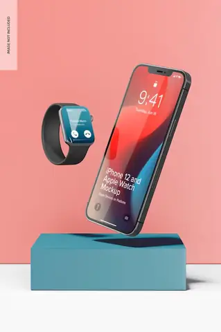 Iphone And Apple Watch Mockup
