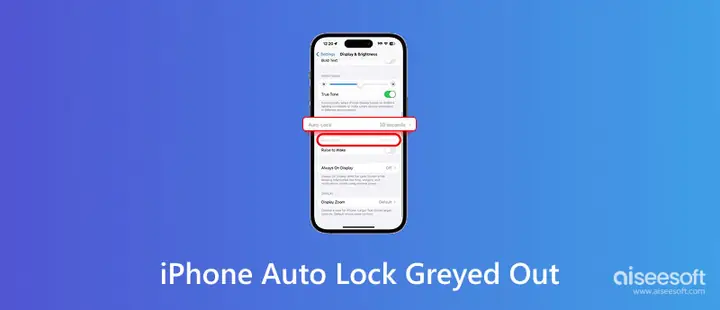 Iphone Auto Lock Greyed Out