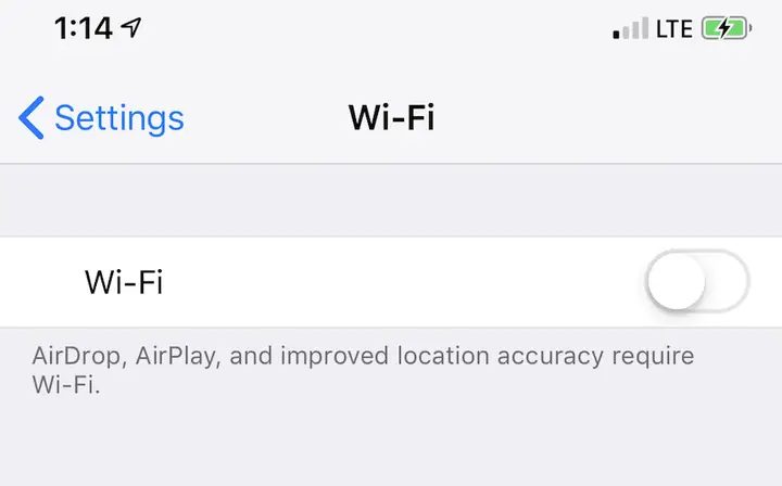 Iphone Cannot Turn On Wifi