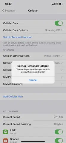 Iphone Personal Hotspot Contact Carrier