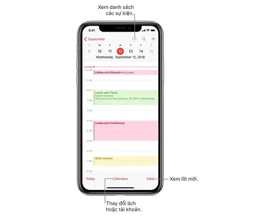 Lịch Làm Việc Trên Iphone