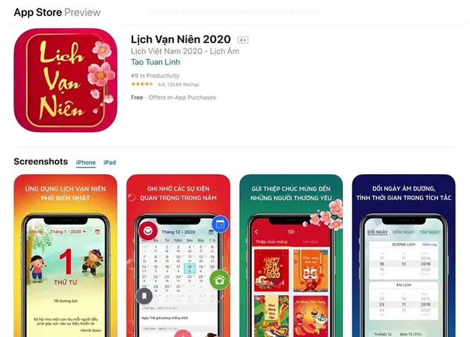 Lịch Vạn Niên Cho Iphone