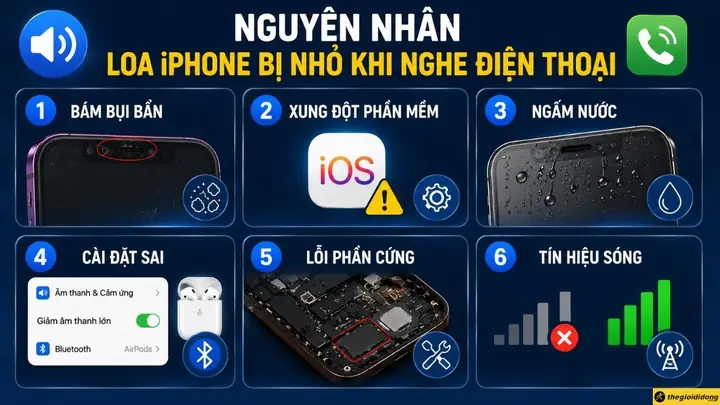 Loa Điện Thoại Iphone Bị Nhỏ