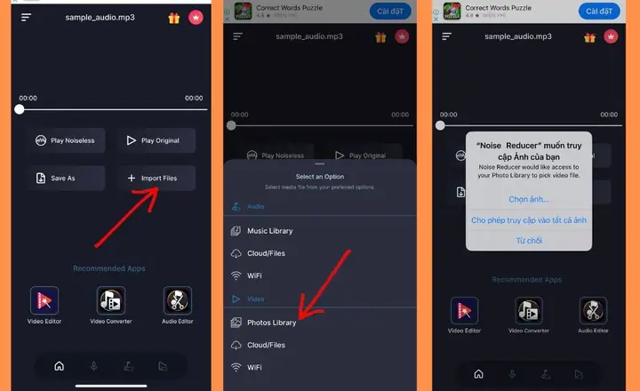 Lọc Tạp Âm Video Trên Iphone