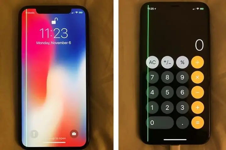Màn Hình Iphone Bị Sọc Xanh