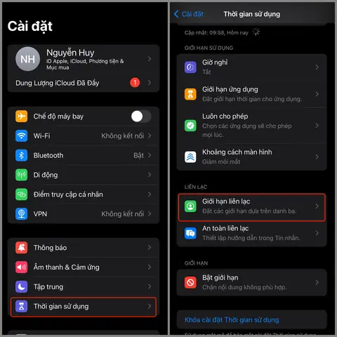 Mục Giới Hạn Trong Iphone Mục Giới Hạn Trong Iphone
