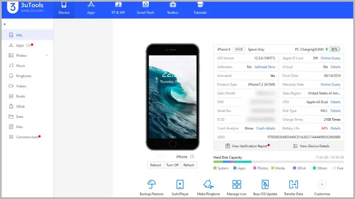 Phần Mềm Kiểm Tra Iphone