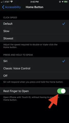 Rest Finger To Open Iphone
