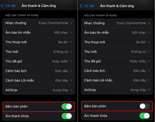 Tắt Âm Bàn Phím Iphone