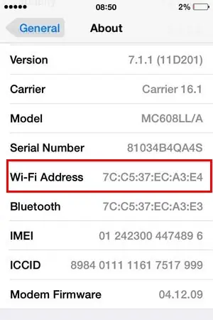 Xem Dia Chi Mac Iphone