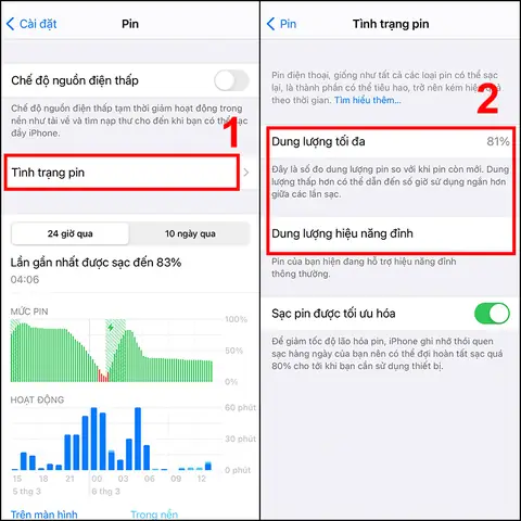 Xem Độ Chai Pin Iphone