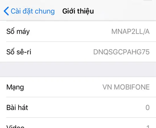 Xem Thông Tin Máy Iphone