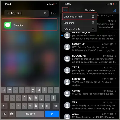 Xoá Hết Tin Nhắn Iphone
