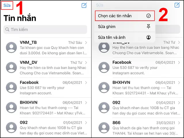 Xoá Toàn Bộ Tin Nhắn Iphone