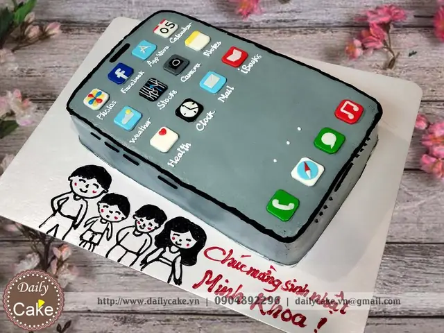 Bánh Sinh Nhật Hình Iphone Bánh Sinh Nhật Hình Iphone