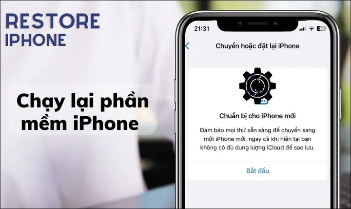 Chạy Lại Phần Mềm Iphone